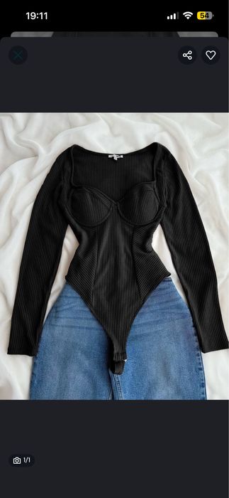 Чёрное боди-корсет | XS–XXS | рост до 165 см