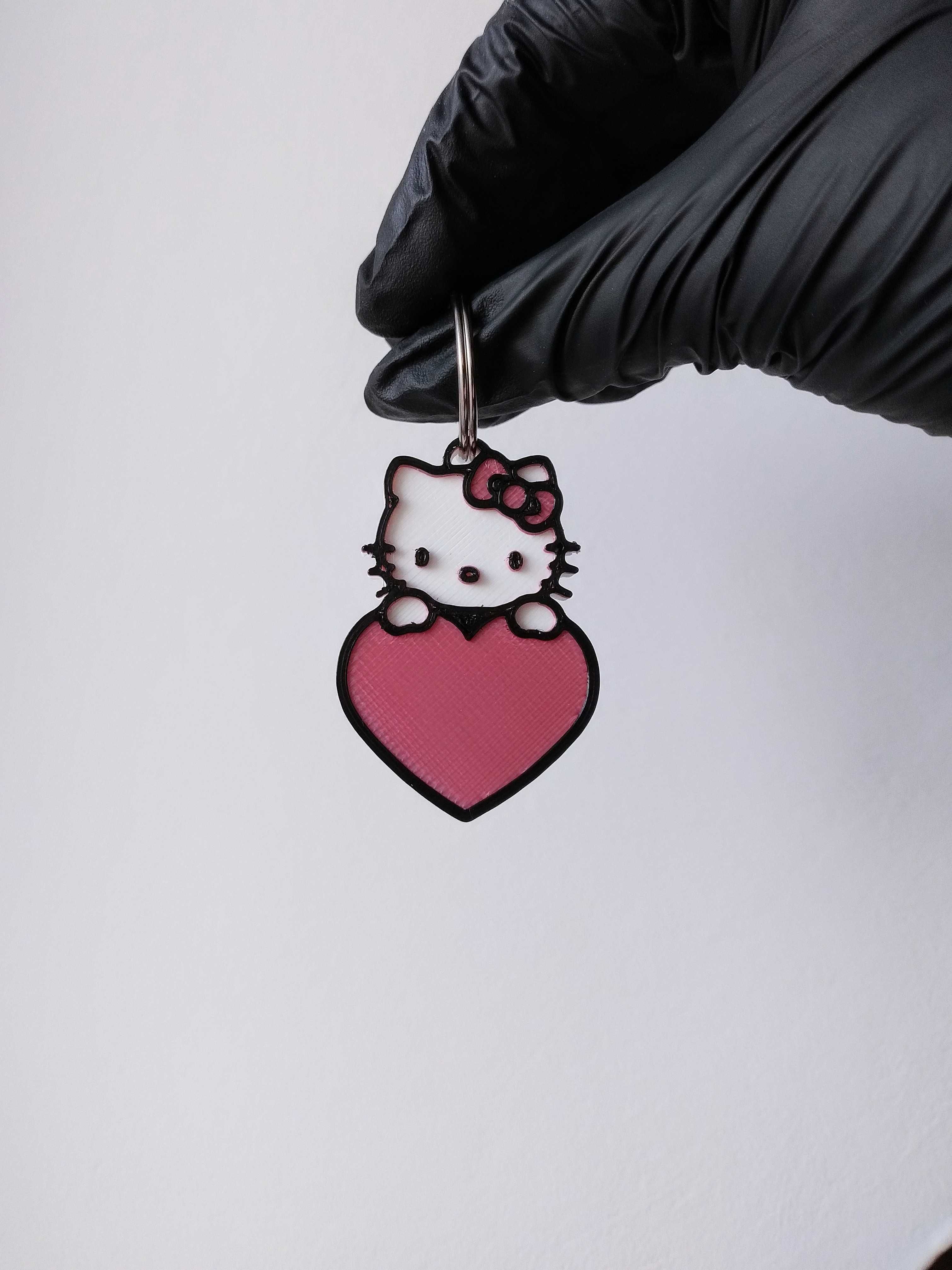 Zawieszka Breloczek Hello Kitty Serce różowy
