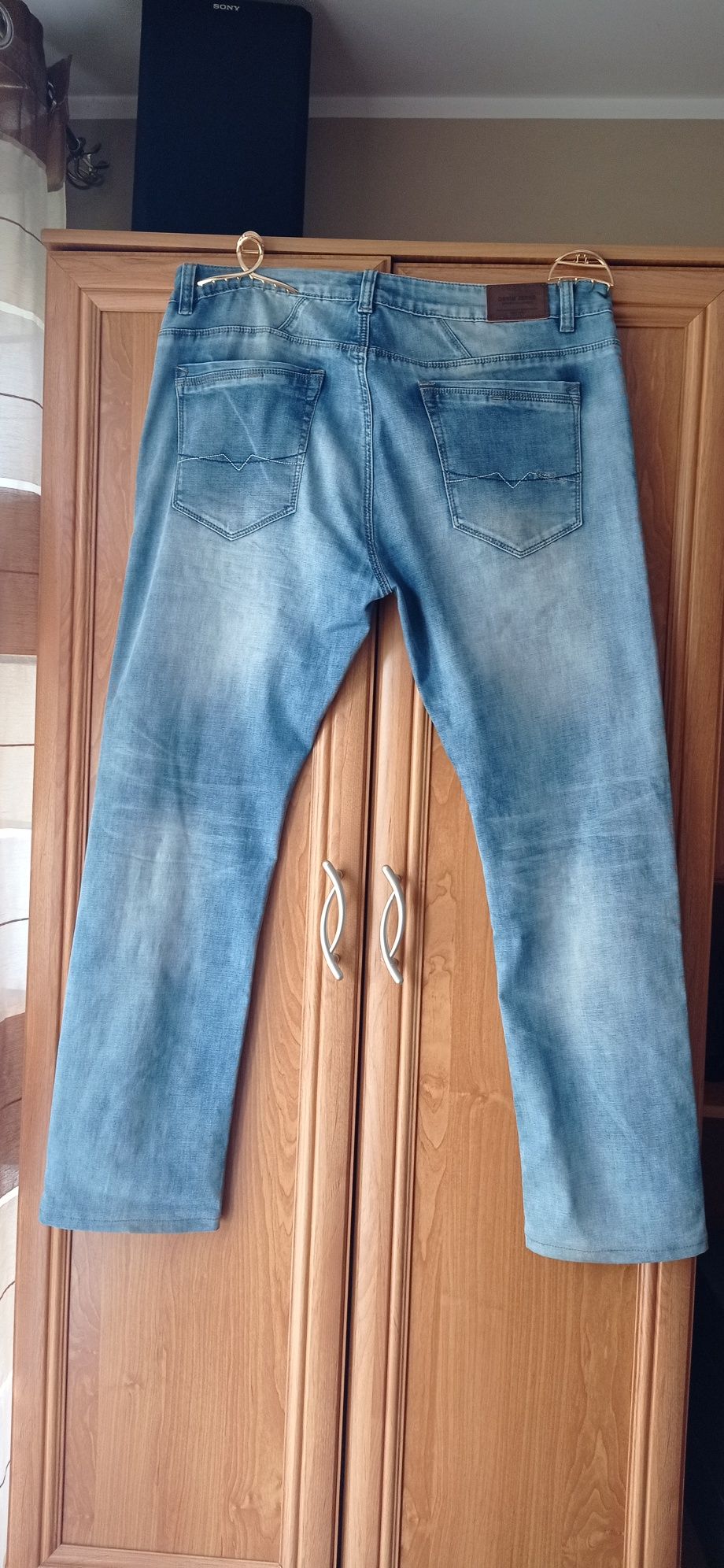 Spodnie Jeans Męskie Rozmiar 38 W 38 L 34 Obwód w pasie 98 cm