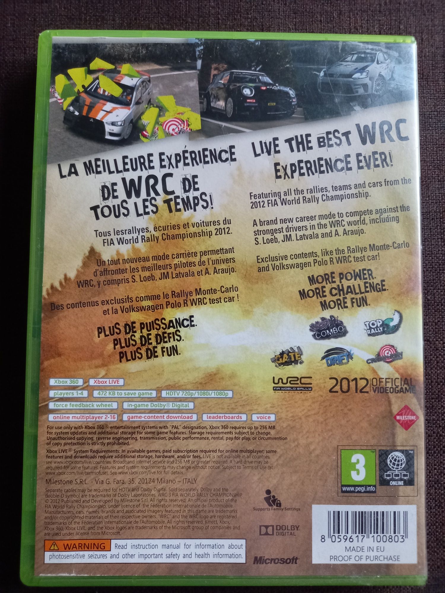 Gra WRC 3 na xbox 360 Fia World Rally Championship