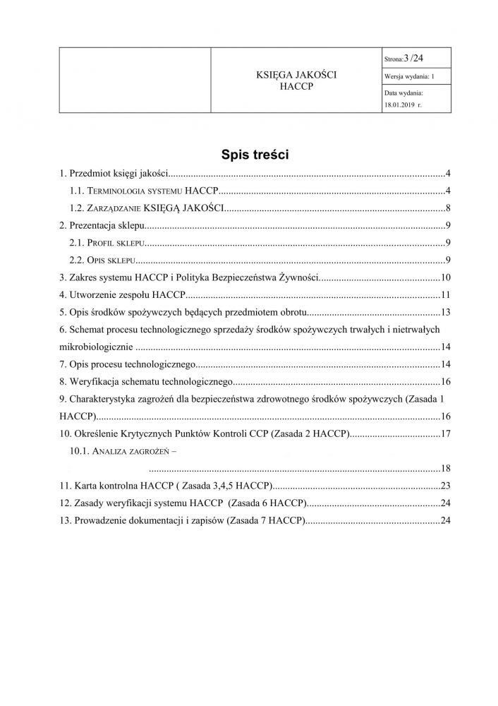 Dokumentacja HACCP + GHP-GMP indywidualna księga HACCP