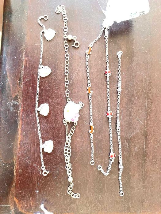 Pulseiras em prata de lei, novas