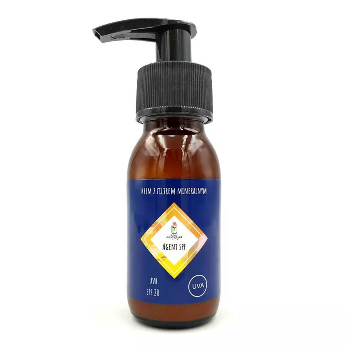 Nowa Kosmetyka krem z filtrem mineralnym Agent SPF 20 60ml olej jojoba