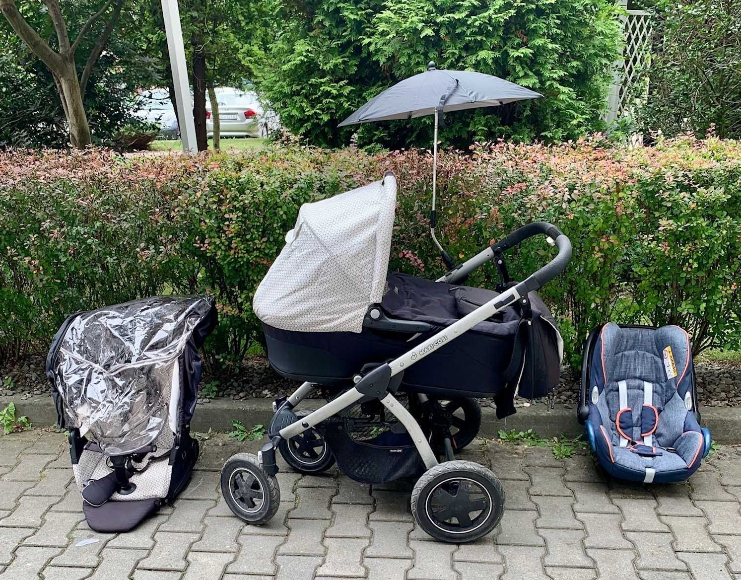 Sprzedam wózek Maxi Cosi Mura Plus 4 (godndola, spacerówka, fotelik).