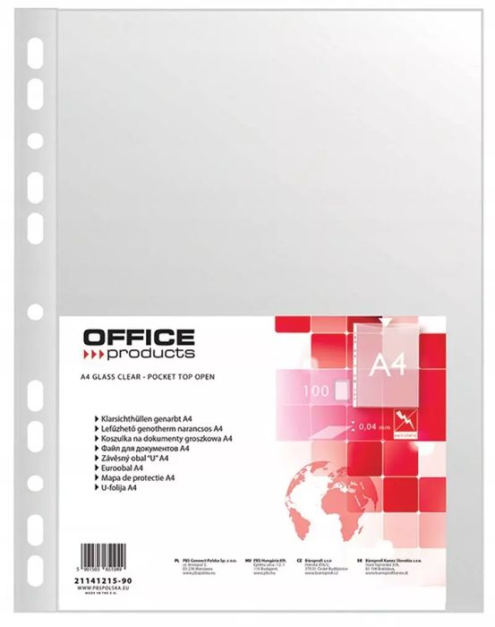 Koszulki A4 na dokumenty, 100 sztuk. PBS Connect. Nowy Produkt