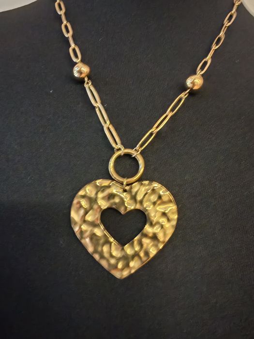 Rewelacyjne naszyjnik z sercem, stal chirurgiczna