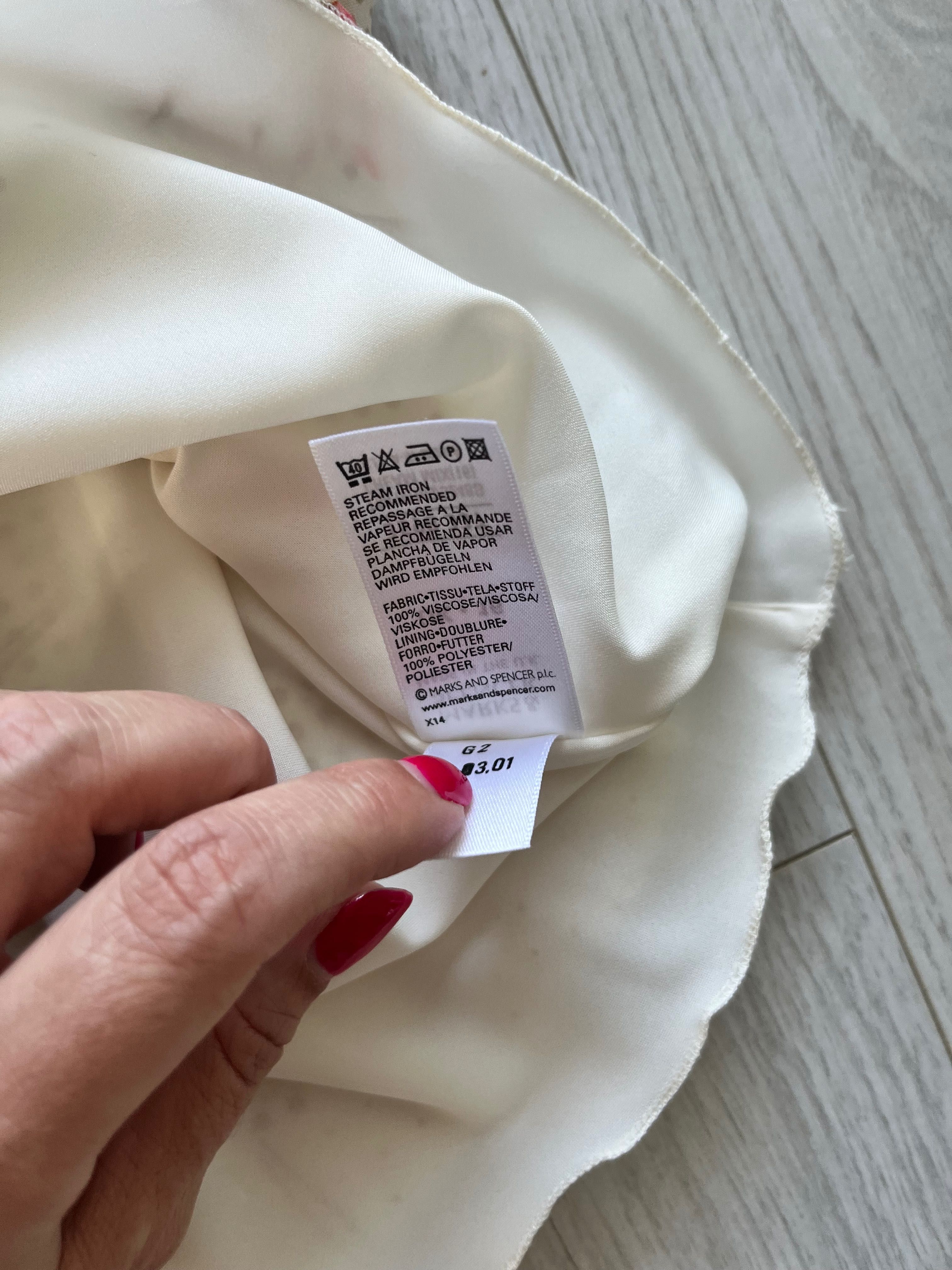 Bluzka kwiaty podszewka Marks&Spencer