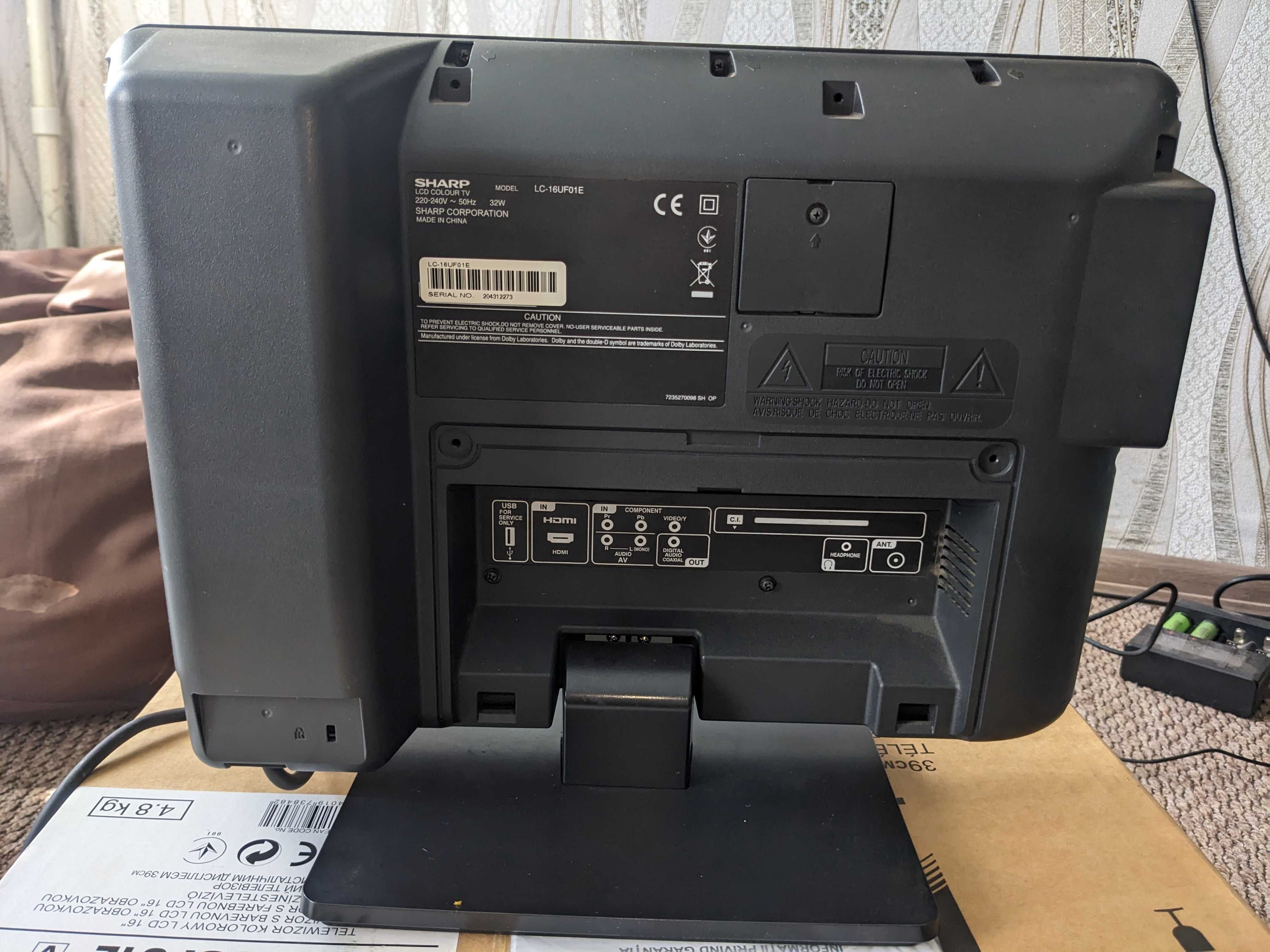 Телевизор SHARP 16'' (39см) HDMI USB  модель - LC-16UF01E