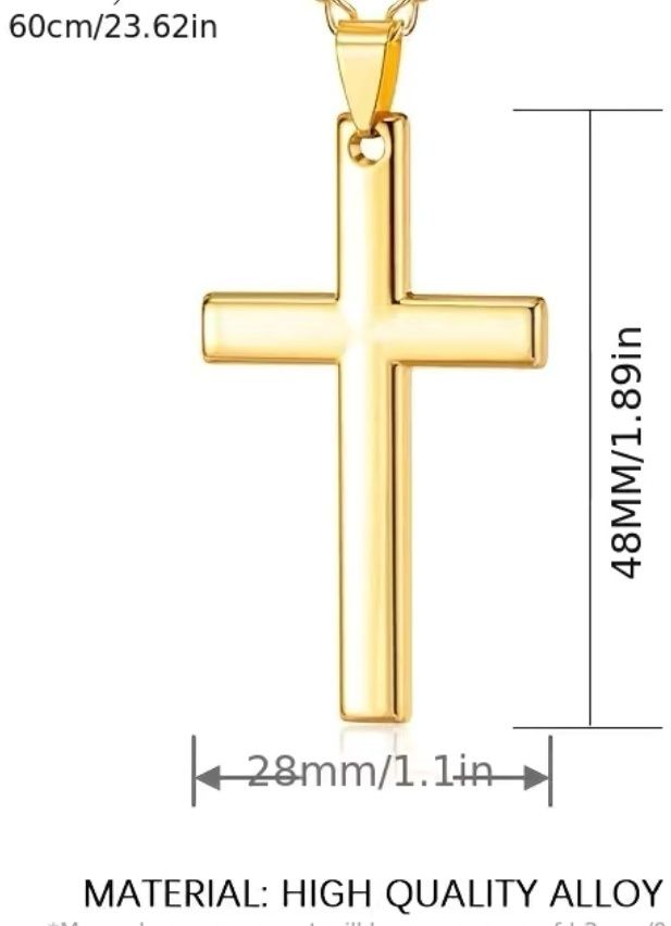 Colar crucifixo dourado