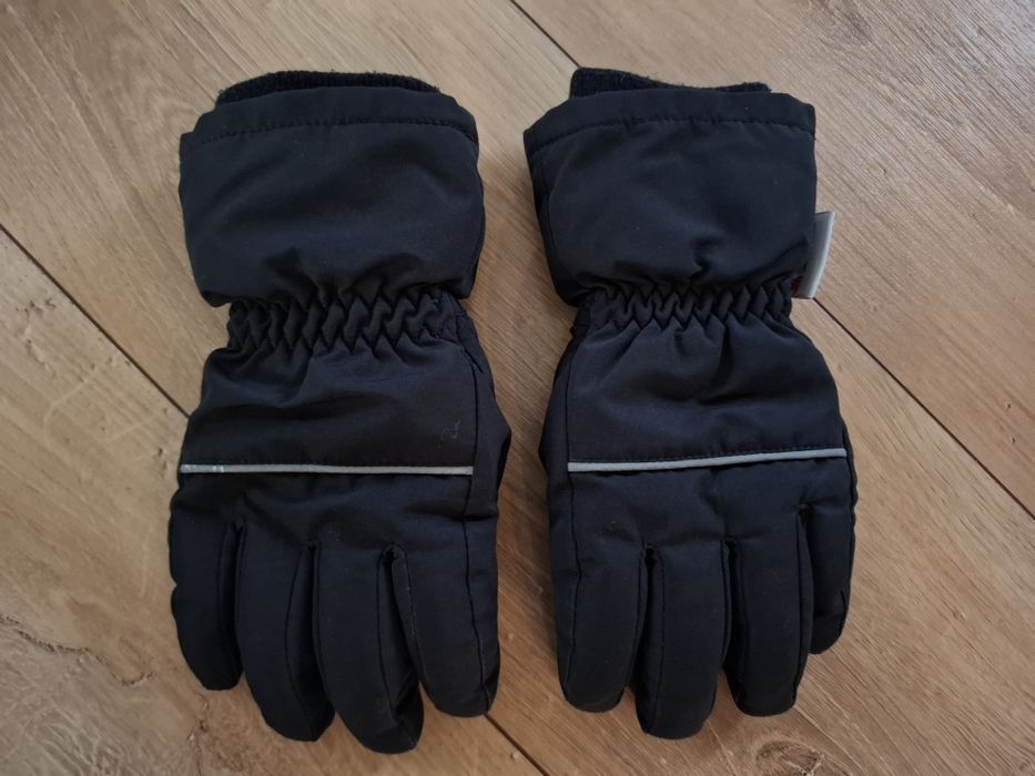 H&M rękawice 134/140 narciarskie rękawiczki czarne wodoodporne