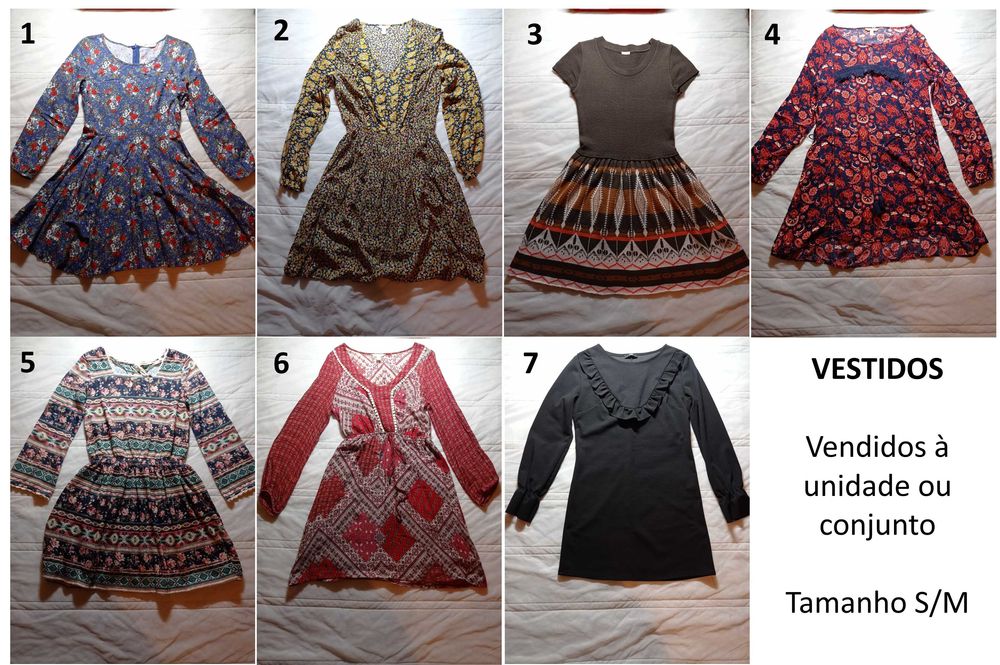 Vestidos Vários Tamanho S/M - Vendido Separado/Conjunto