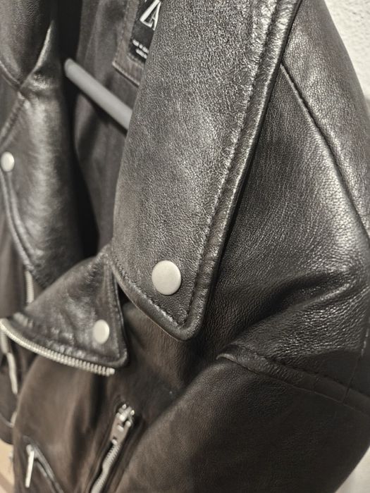 Blusão pele biker Zara