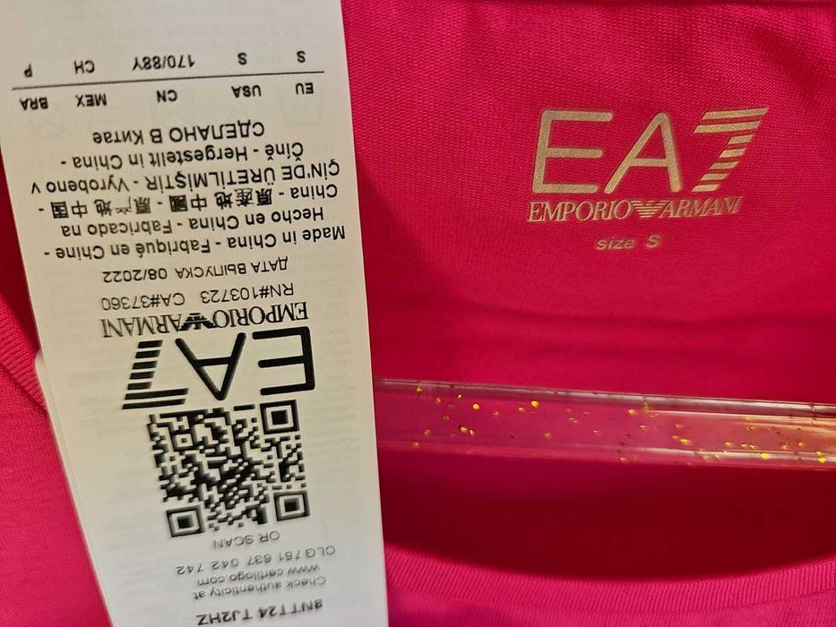 Camisola EA7 Emporio Armani Rosa Tamanho S