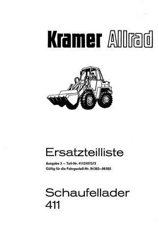 Katalog części ładowarka kołowa Kramer 411