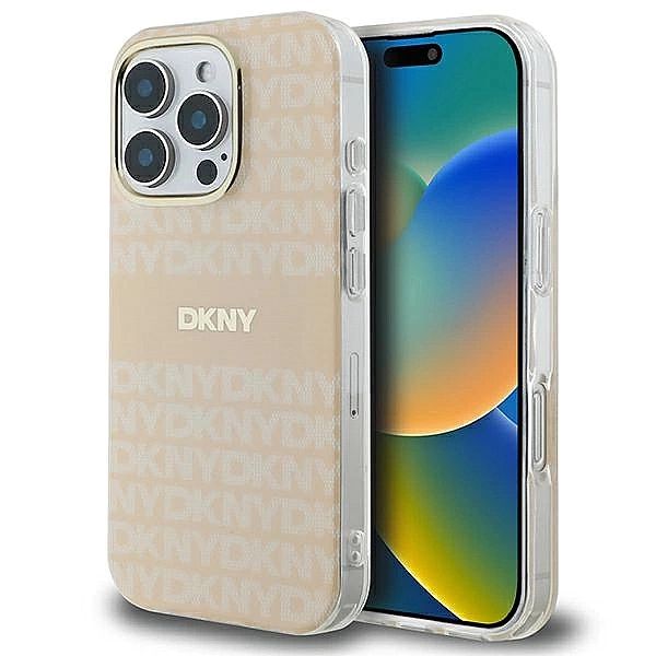 Etui DKNY Repeat Texture Pattern & Stripe MagSafe na iPhone 16 Pro - r