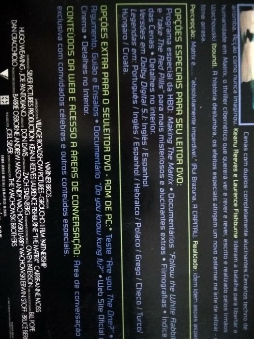 Matrix , irmãos Wachowski, com Keanu Reeves