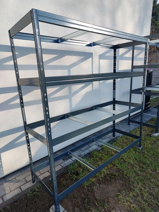 Regał Warsztatowy na Nity 180x180x60 cm, 4P/400 kg