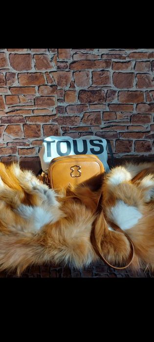 Torebka skórzana "Miś"Tous w kolorze jasnego brązu