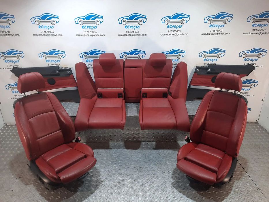 BANCO BANCOS PELE ORIGINAIS BMW SERIE 3 E92 COUPE PACK M ELECTRICOS QUARTELAS AIRBAG