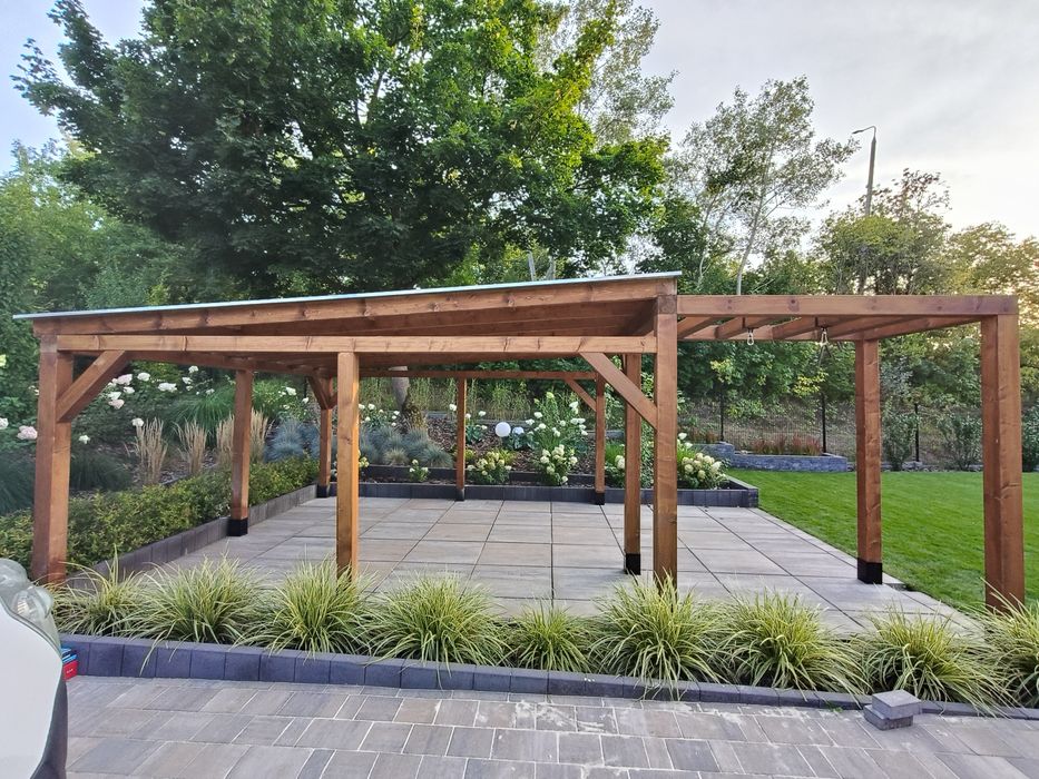 Altana taras pergola wiata na wymiar zabudowa dach poliwęglan