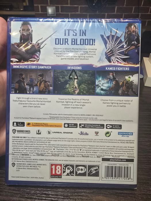 New Mortal Kombat 1 MK1 PS5 playstation, новий у заводських плівках