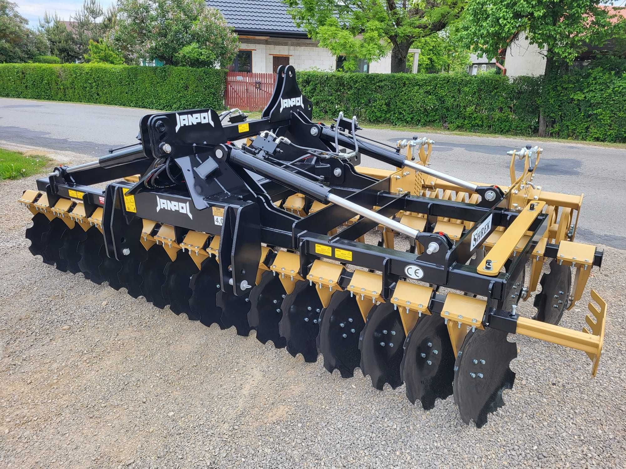 brona talerzowa hydrauliczna JANPOL SHREK 4m 560 talerz daszek 600