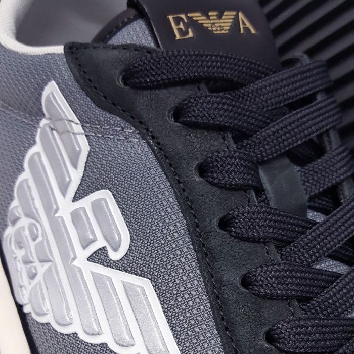 EMPORIO ARMANI markowe włoskie sneakersy NERO NEW