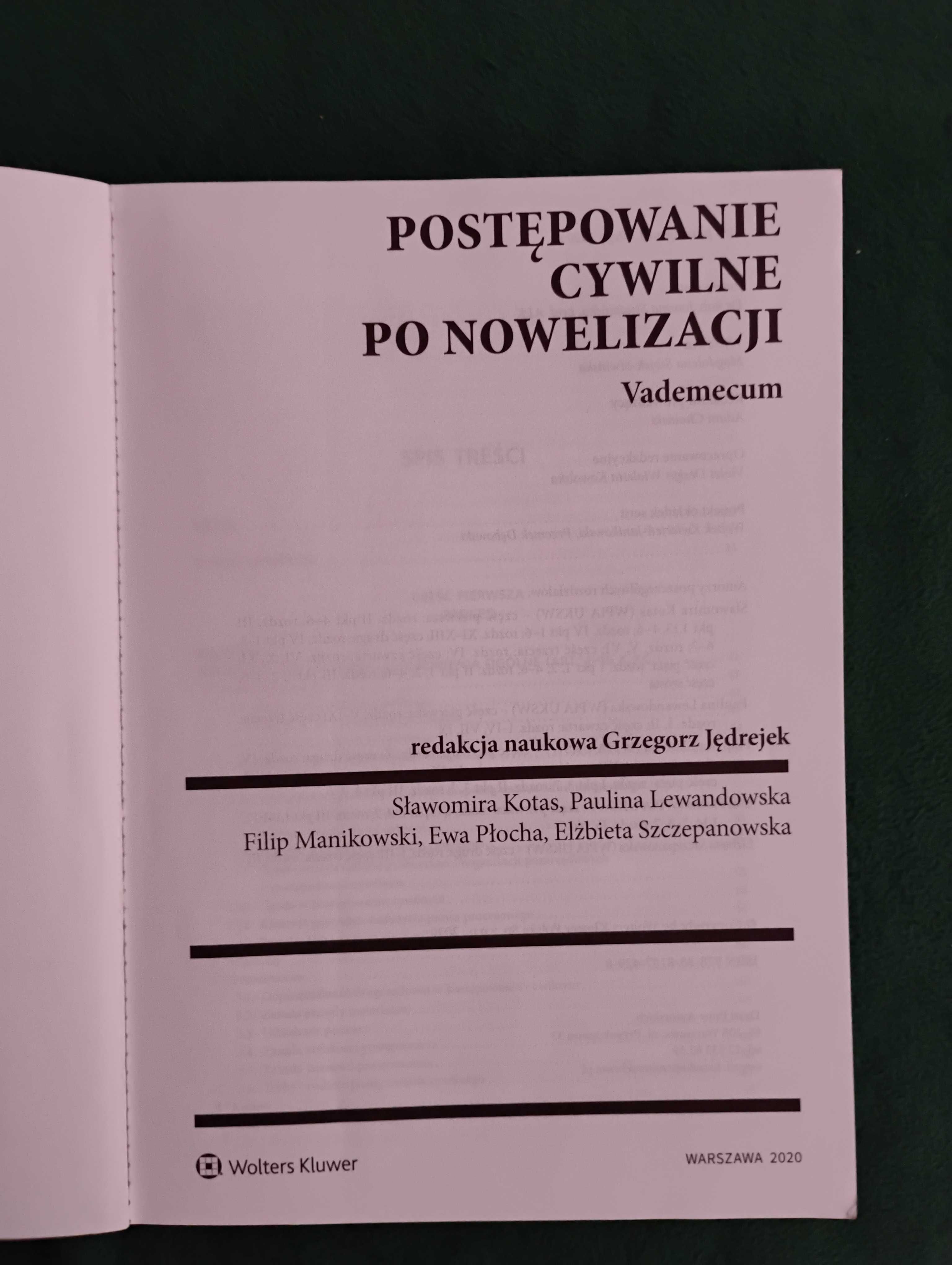 Książka postępowanie Cywilne po nowelizacji 2020. Vademecum