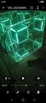 Hipersześcian tesseract hypercube, podświetlany LED, lampa sześcian