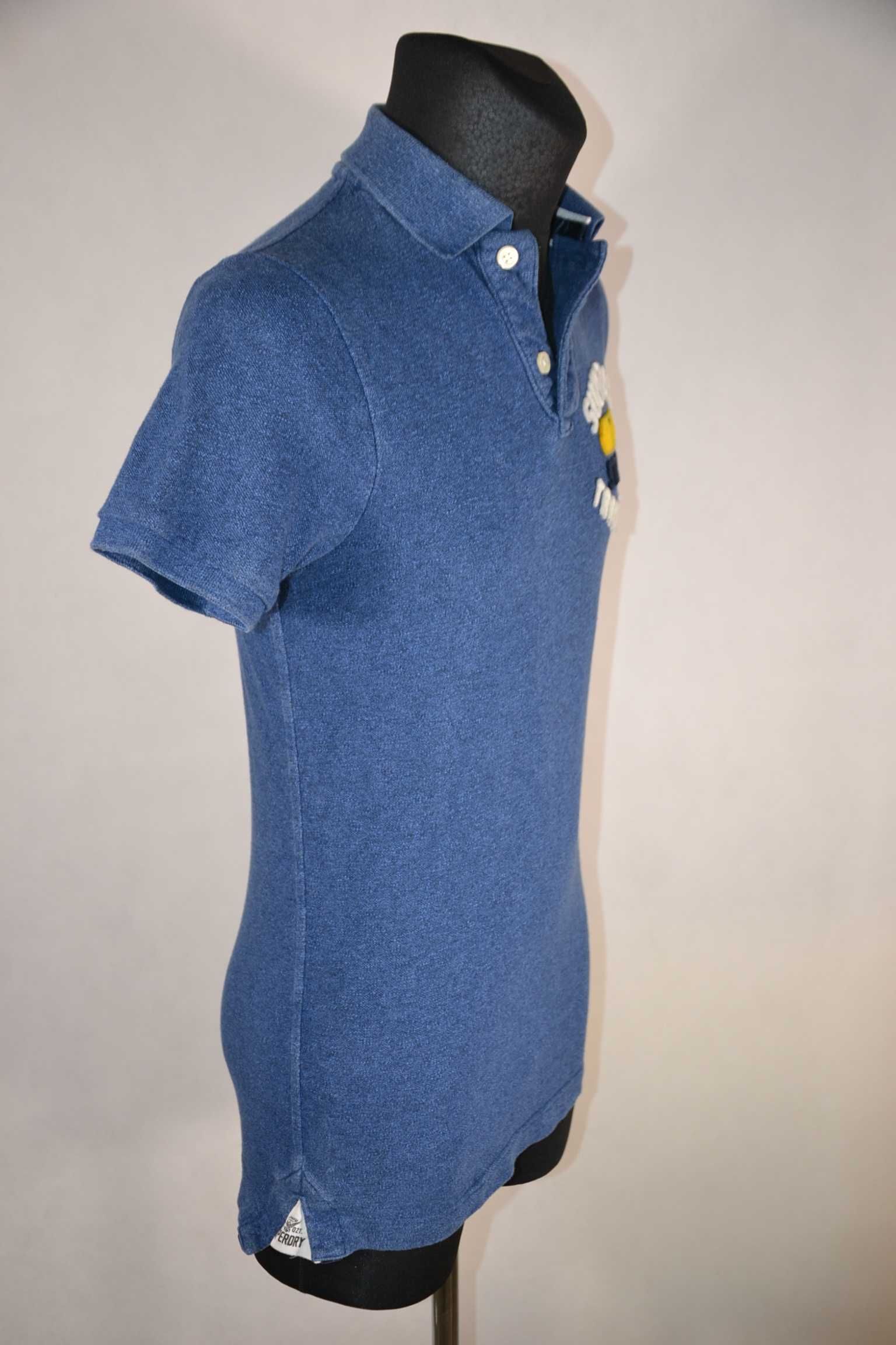 SUPERDRY The Applique Polo Koszulka Męska S Oryginalna Bawełna