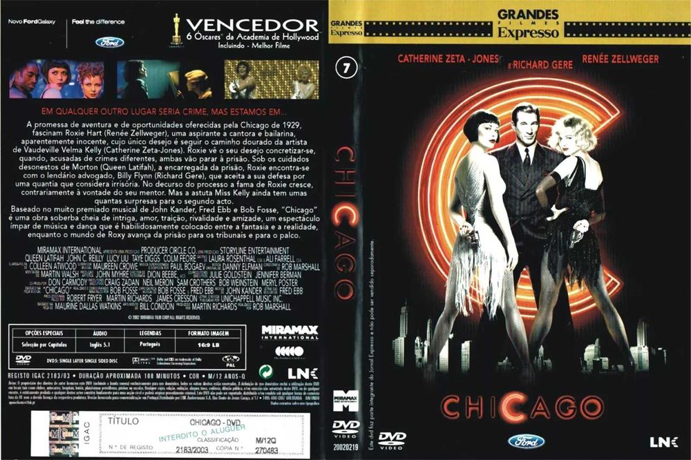Chicago DVD (2003) Renée Zellweger- Marshall