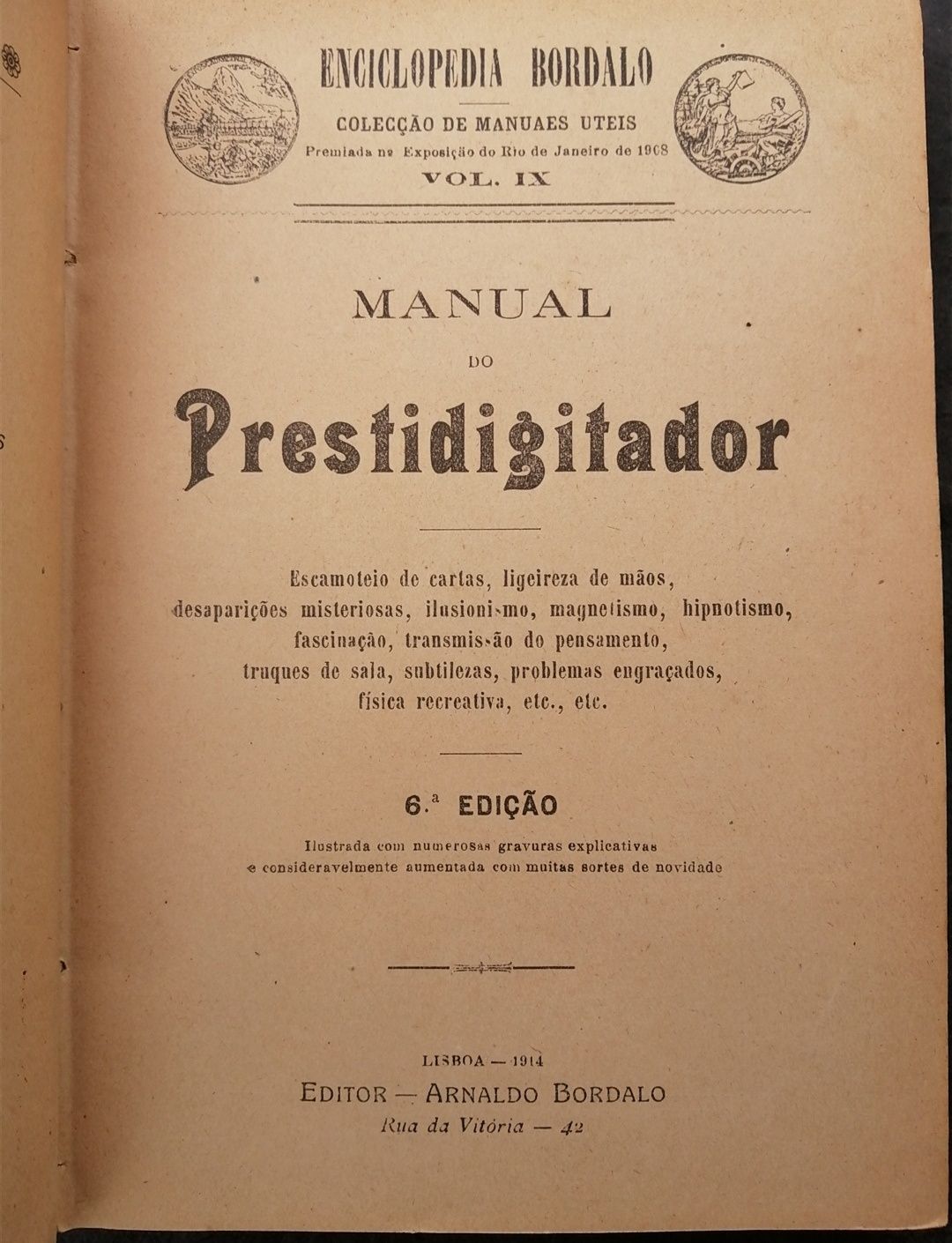 Livro Manual do Prestidigitador