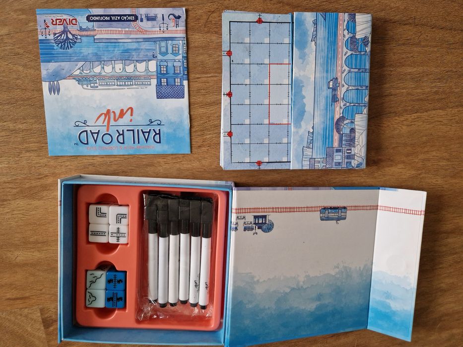 Jogo tabuleiro Railroad Ink