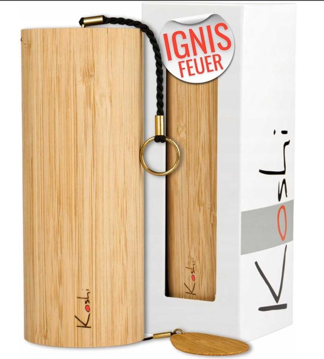 Dzwonki Bambusowe KOSHI Chimes Żywioł OGIEŃ CZERWONY DZWONKI do OGRODU