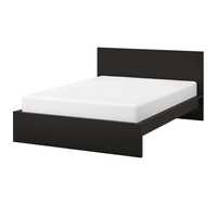 Cama MALM IKEA preto castanho + Estrados