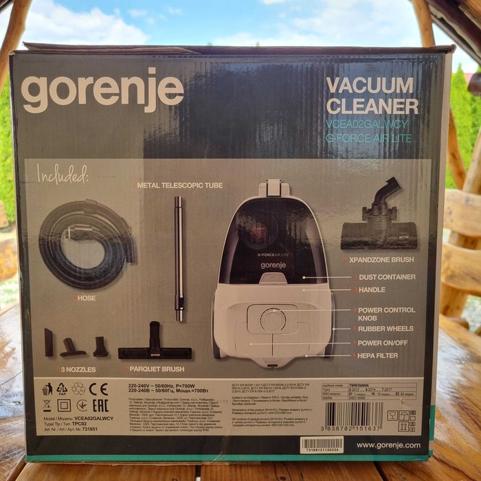 Пилосос Gorenje (VCEA02GALWCY). Новий, Європейської якості.