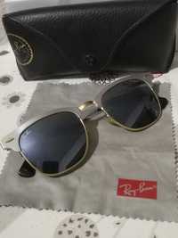 Óculos Ray-Ban prateado e dourado