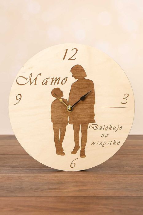 Zegar na dzień matki urodziny prezent grawer personalizowany