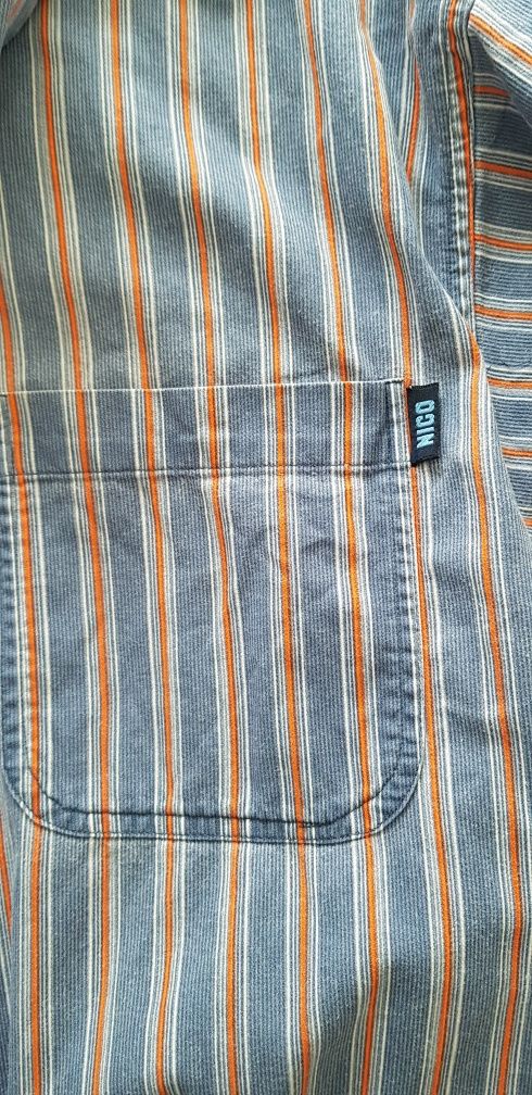 Koszula męska długi rękaw rozmiar XL marki Burton paski niebieski