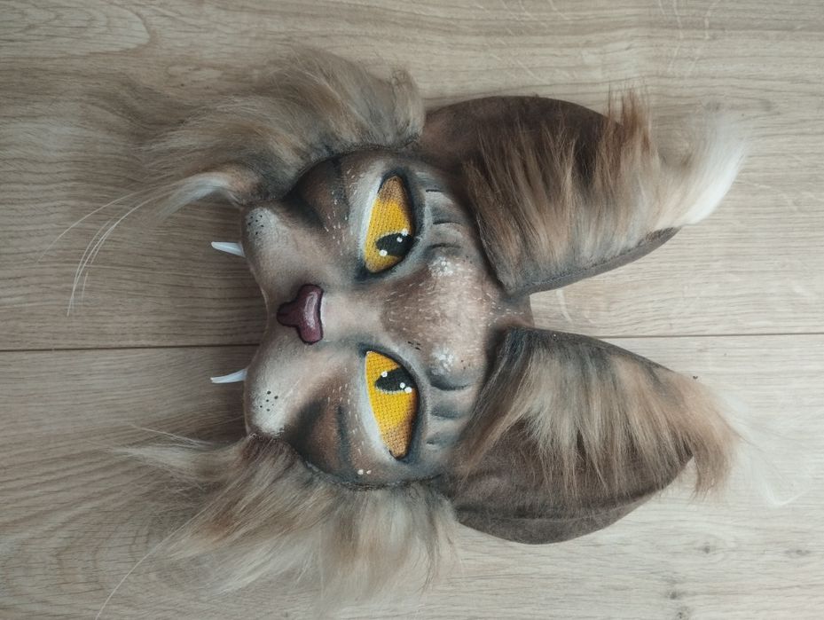 Maska Therian kot - wąsy