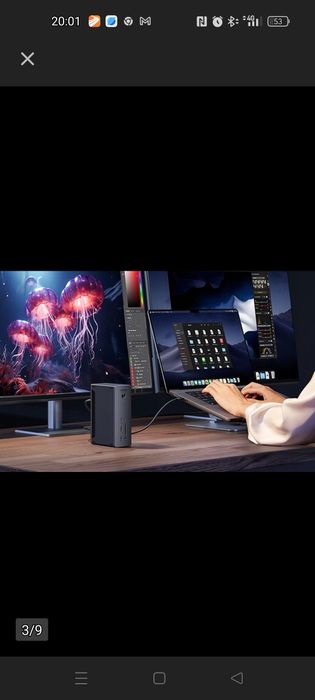 UGREEN Stacja dokująca Ugreen U710 2x Thunderbolt 4 DisplayPort 8K 30H