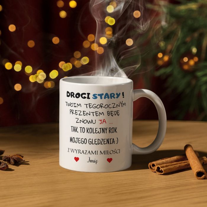 Kubek Walentynki prezent Śmieszny Kubek Drogi Stary
