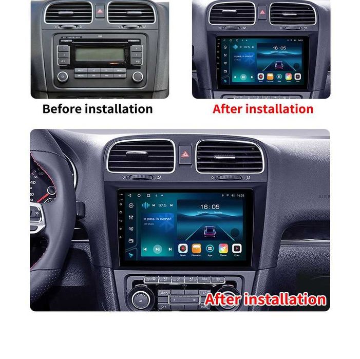 Android Магнітола Mekede VW Volkswagen Golf 6 CarPlay GPS WiFi USB