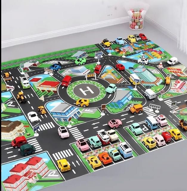 Ігровий килимок ( доріжка) з мапою міського транспорту. 130*100 см