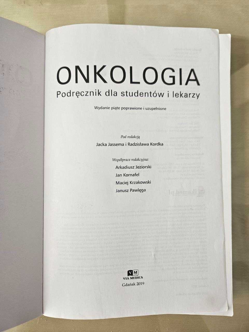 Onkologia. Podręcznik dla studentów i lekarzy 2019