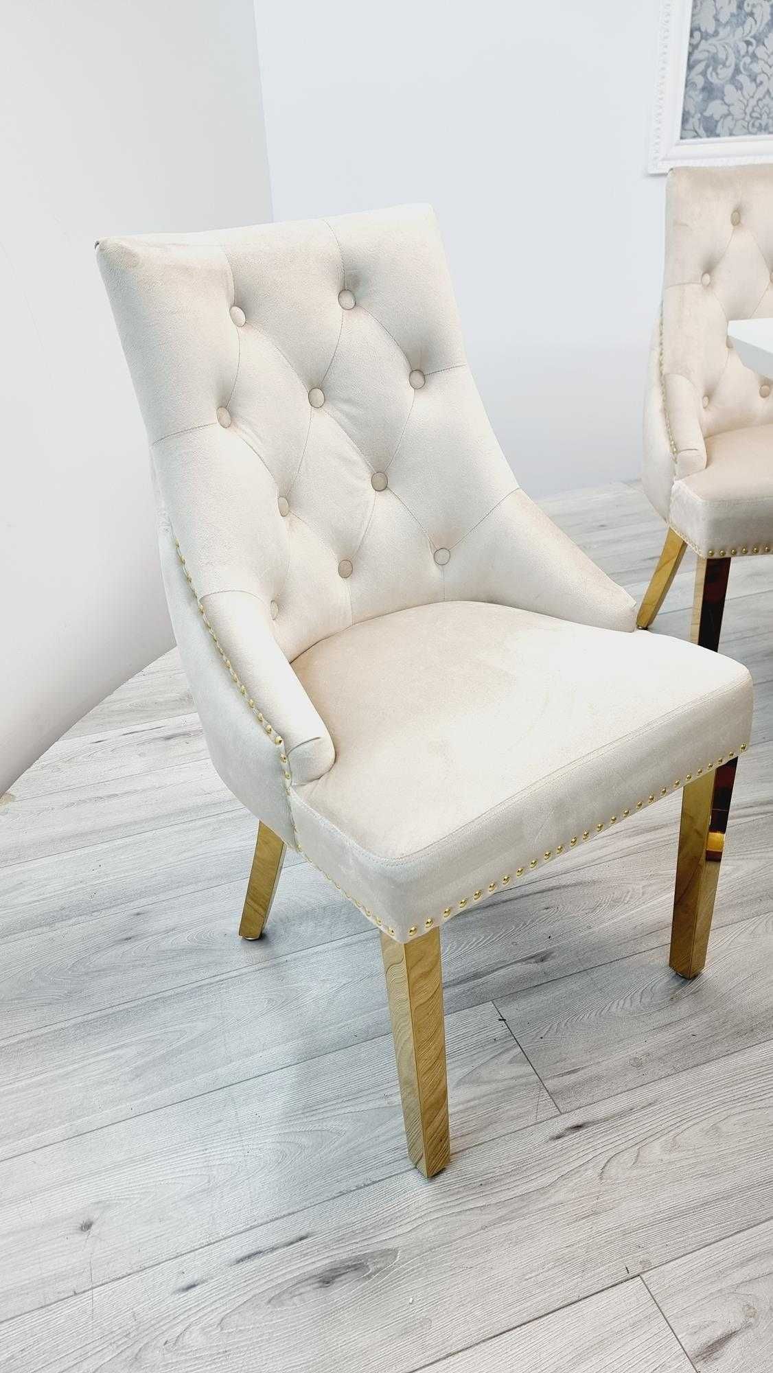 Jadalnia stół rozkładany OMEGA marmur gelato 200/300cm + 8 krzeseł MIO