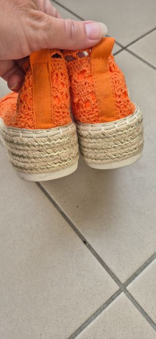 Espadryle 37 pomarańczowe