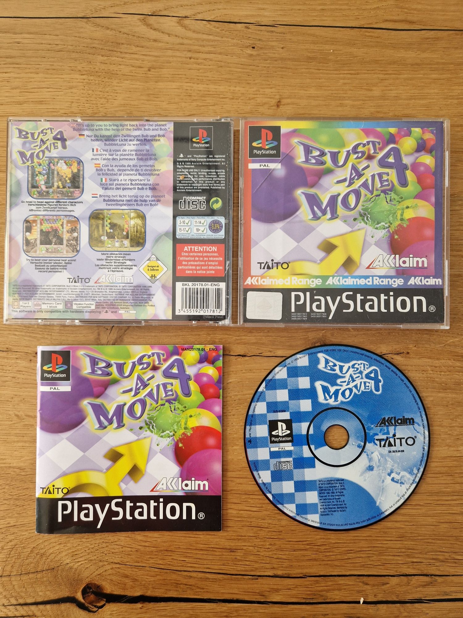 Bust A Move 4 ps1 psx PlayStation 3xA