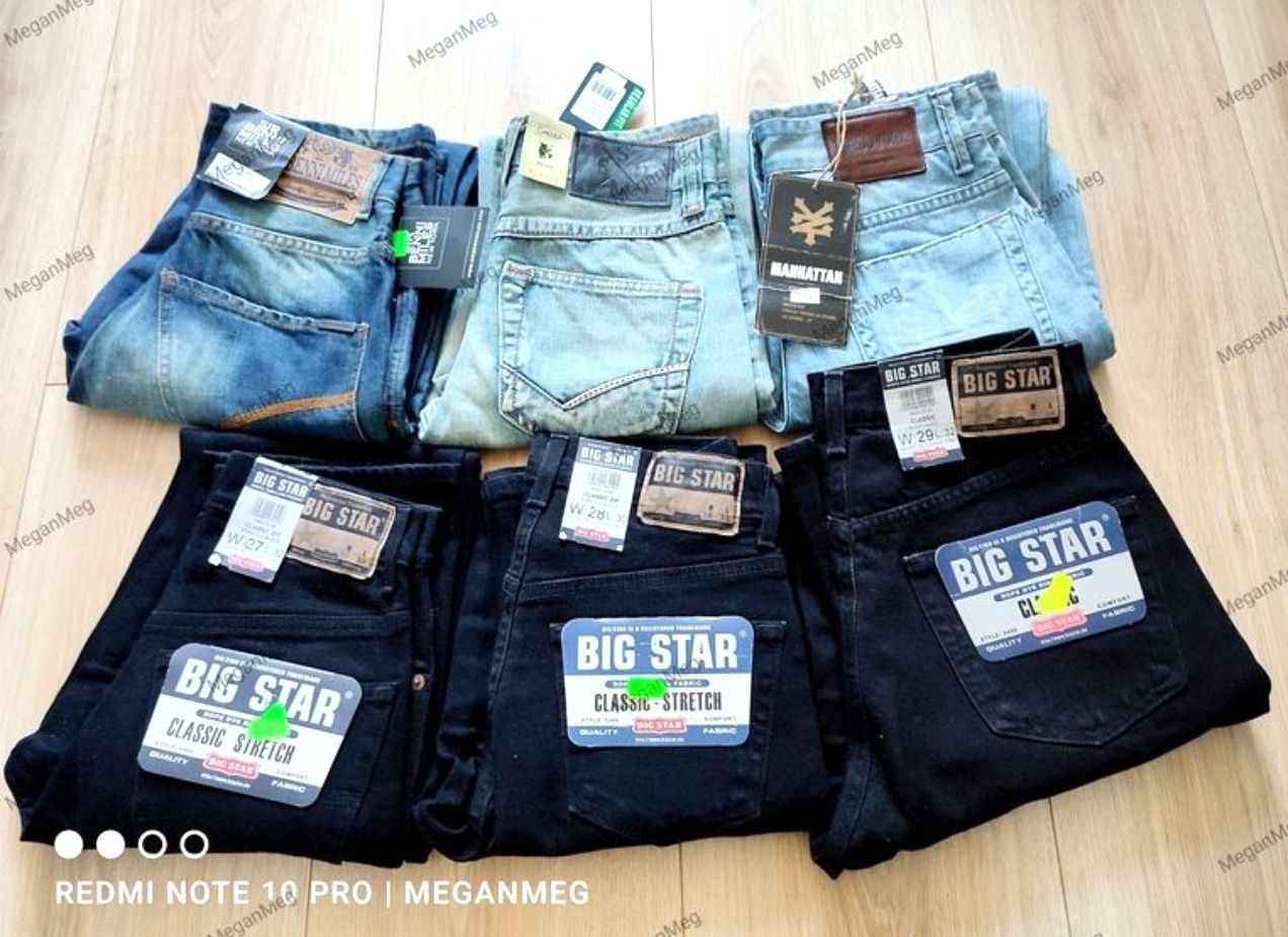Big Star zestaw markowych spodni + jeansy London unisex