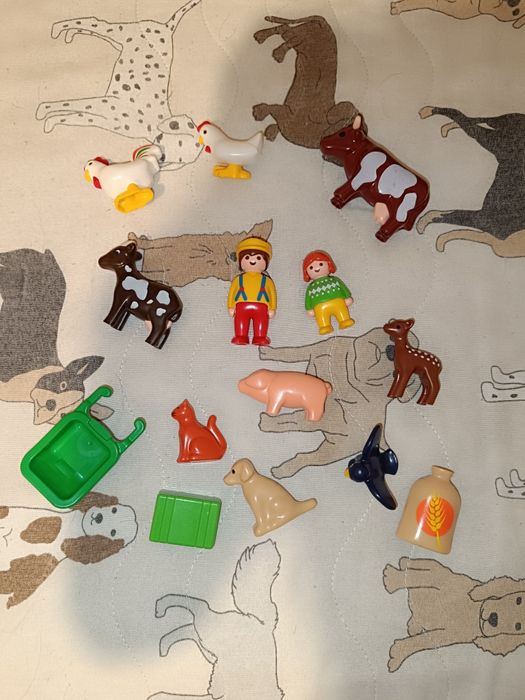 Playmobil zwierzęta figurki akcesoria taczka